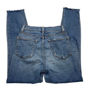 Reformation Jeans Womens Size 24 x 27 Selman High Rise Skinny Blue Fray Ankle